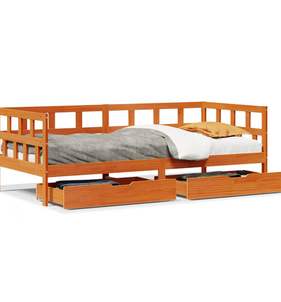 Tagesbett mit Schubladen ohne Matratze 90x200 cm Massivholz