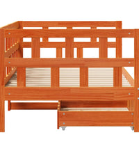 Tagesbett mit Schubladen Wachsbraun 80x200 cm Massivholz Kiefer