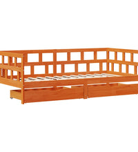 Tagesbett mit Schubladen ohne Matratze 90x190 cm Massivholz