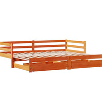 Tagesbett Ausziehbar mit Schubladen 90x200 cm Massivholz Kiefer