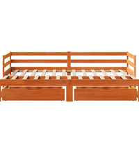 Tagesbett Ausziehbar mit Schubladen 90x200 cm Massivholz Kiefer