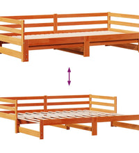 Tagesbett Ausziehbar mit Schubladen 90x200 cm Massivholz Kiefer