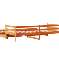 Tagesbett Ausziehbar mit Schubladen 90x200 cm Massivholz Kiefer