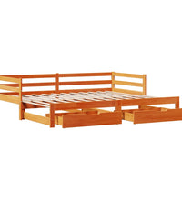 Tagesbett Ausziehbar mit Schubladen 90x200 cm Massivholz Kiefer