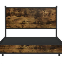 Metallbett ohne Matratze Räuchereiche 100x200 cm