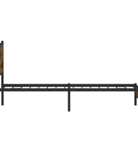 Metallbett ohne Matratze Räuchereiche 107x203 cm