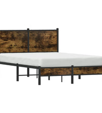Metallbett ohne Matratze Räuchereiche 120x200 cm
