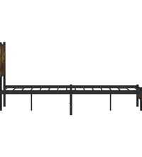 Metallbett ohne Matratze Räuchereiche 140x190 cm