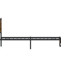 Metallbett ohne Matratze Räuchereiche 100x190 cm