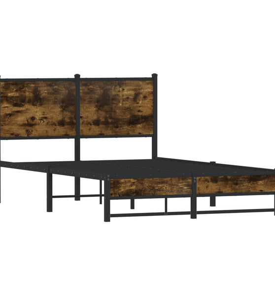 Metallbett ohne Matratze Räuchereiche 120x190 cm