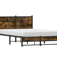 Metallbett ohne Matratze Räuchereiche 120x190 cm