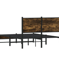 Metallbett ohne Matratze Räuchereiche 120x190 cm