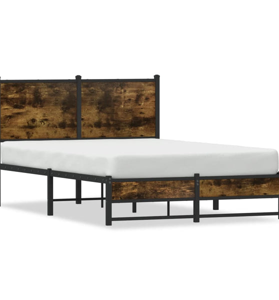 Metallbett ohne Matratze Räuchereiche 120x190 cm