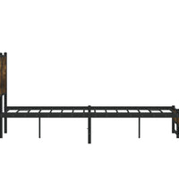 Metallbett ohne Matratze Räuchereiche 150x200 cm