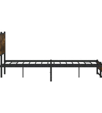 Metallbett ohne Matratze Räuchereiche 160x200 cm