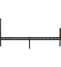 Metallbett ohne Matratze Räuchereiche 80x200 cm