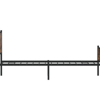 Metallbett ohne Matratze Räuchereiche 100x200 cm