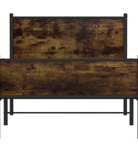 Metallbett ohne Matratze Räuchereiche 107x203 cm