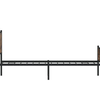 Metallbett ohne Matratze Räuchereiche 107x203 cm