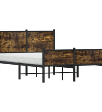 Metallbett ohne Matratze Räuchereiche 120x190 cm