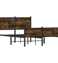 Metallbett ohne Matratze Räuchereiche 120x200 cm