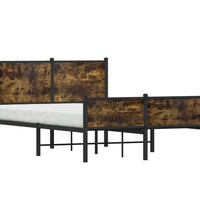 Metallbett ohne Matratze Räuchereiche 120x200 cm