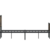 Metallbett ohne Matratze Räuchereiche 120x200 cm
