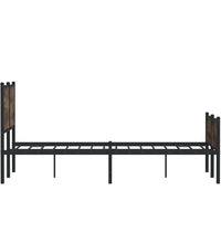 Metallbett ohne Matratze Räuchereiche 140x190 cm