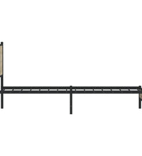 Metallbett ohne Matratze Sonoma-Eiche 80x200 cm