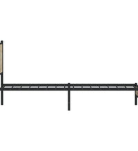 Metallbett ohne Matratze Sonoma-Eiche 90x190 cm