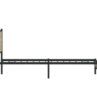 Metallbett ohne Matratze Sonoma-Eiche 100x200 cm