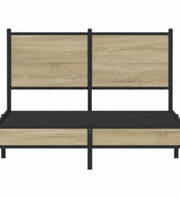 Metallbett ohne Matratze Sonoma-Eiche 120x190 cm