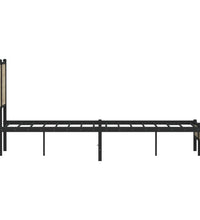 Metallbett ohne Matratze Sonoma-Eiche 120x190 cm