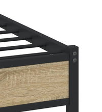 Metallbett ohne Matratze Sonoma-Eiche 120x190 cm