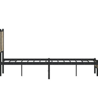 Metallbett ohne Matratze Sonoma-Eiche 137x190 cm