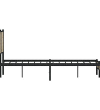 Metallbett ohne Matratze Sonoma-Eiche 140x190 cm