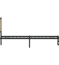 Metallbett ohne Matratze Sonoma-Eiche 100x200 cm