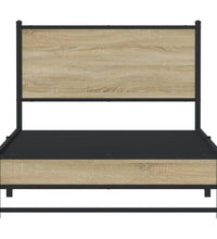Metallbett ohne Matratze Sonoma-Eiche 107x203 cm