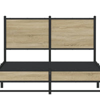 Metallbett ohne Matratze Sonoma-Eiche 120x190 cm