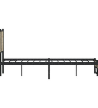 Metallbett ohne Matratze Sonoma-Eiche 137x190 cm