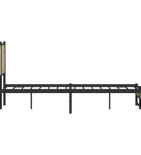 Metallbett ohne Matratze Sonoma-Eiche 140x200 cm