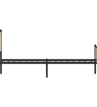 Metallbett ohne Matratze Sonoma-Eiche 100x200 cm