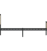 Metallbett ohne Matratze Sonoma-Eiche 107x203 cm