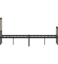 Metallbett ohne Matratze Sonoma-Eiche 137x190 cm