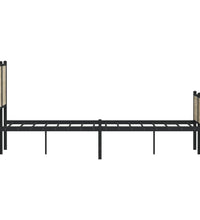 Metallbett ohne Matratze Sonoma-Eiche 140x190 cm