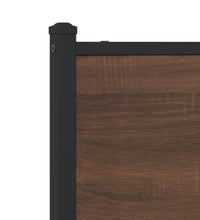 Metallbett ohne Matratze Braun Eichen-Optik 100x190 cm