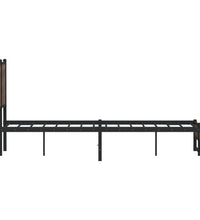 Metallbett ohne Matratze Braun Eichen-Optik 120x190 cm