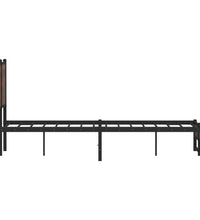 Metallbett ohne Matratze Braun Eichen-Optik 120x200 cm
