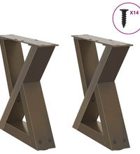 Couchtischbeine 2 Stk. Naturstahl 30x(30-31,3) cm Stahl