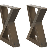 Couchtischbeine 2 Stk. Naturstahl 30x(30-31,3) cm Stahl